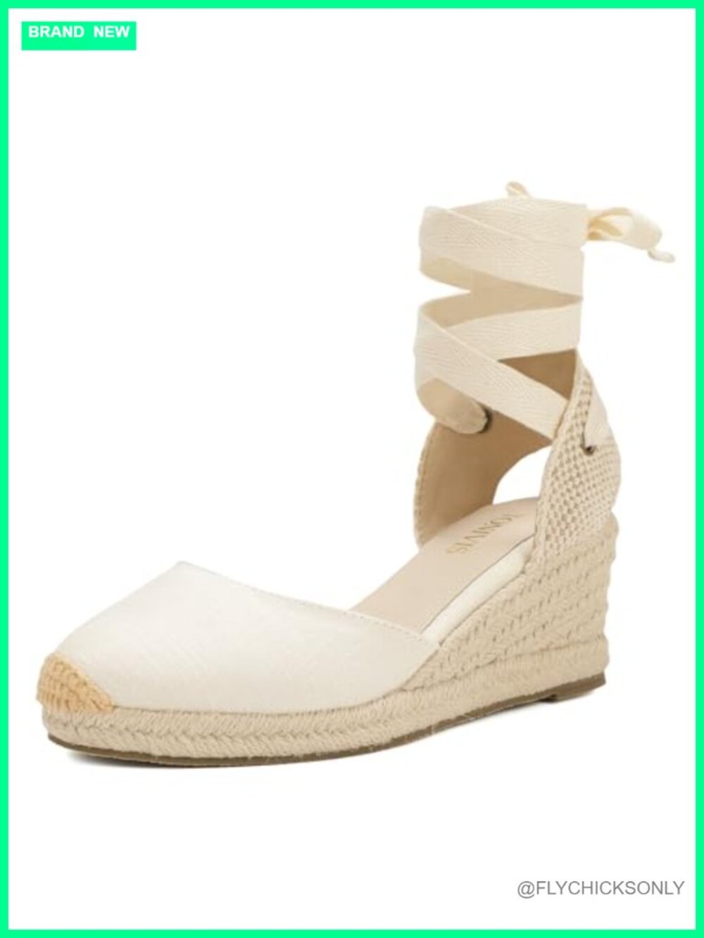 Women's Espadrille Wedge Sandals Closed Toe Lace-Up Shoes